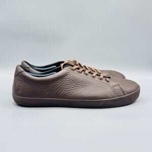 Birchbury Shoes Mens 14 Brown Leather Bramfords Low Top Casual Sneakers Comfort